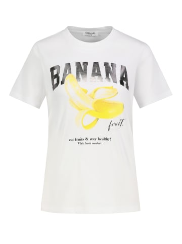 Sublevel Spruchprint Shirt Rundhals Kurzarm Regular Fit in Weiß-2