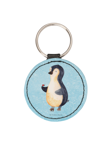 Mr. & Mrs. Panda Taschenanhänger Pinguin Marienkäfer ohne Spruch in Eisblau