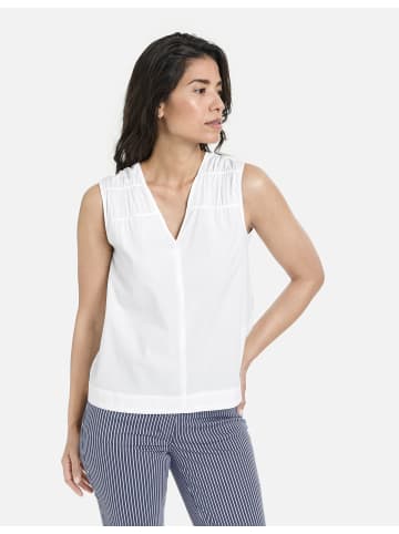 Gerry Weber Bluse ohne Arm in weiß/weiß