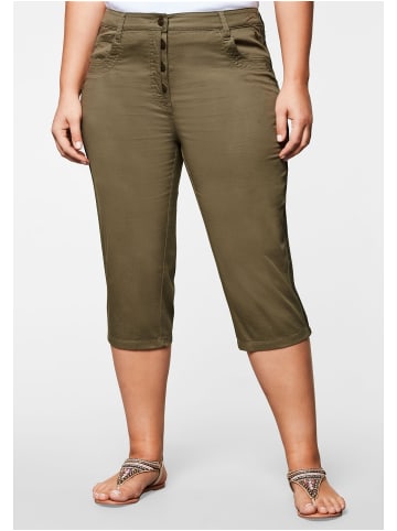 sheego Caprihose in dunkelkhaki