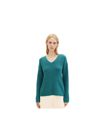 Tom Tailor V-Kragen Pullover für Damen in unifarben in uni