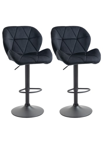 HOMCOM Barhocker-51,5B x 57,5T x 93-114,5H cm-Schwarz