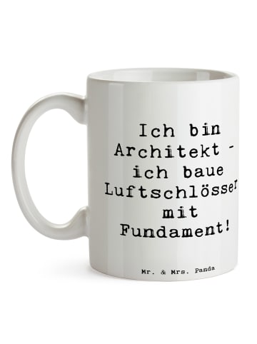 Mr. & Mrs. Panda Keramiktasse Spruch Architekt Luftschlösser mit... in Weiß