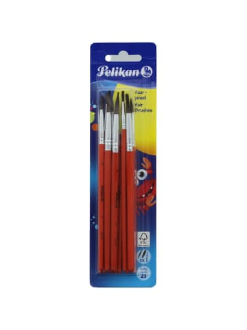 Pelikan Pinsel S 23/B/12 sortiert Packung mit 3x4 Stück Blister