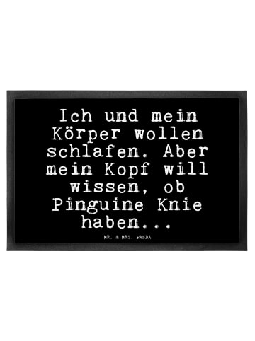 Mr. & Mrs. Panda Fußmatte Ich und mein Körper... mit Spruch in Schwarz