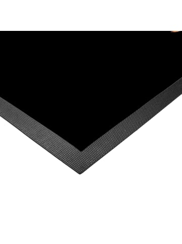 Mr. & Mrs. Panda Fussmatte Katze Frühaufsteher ohne Spruch in Schwarz