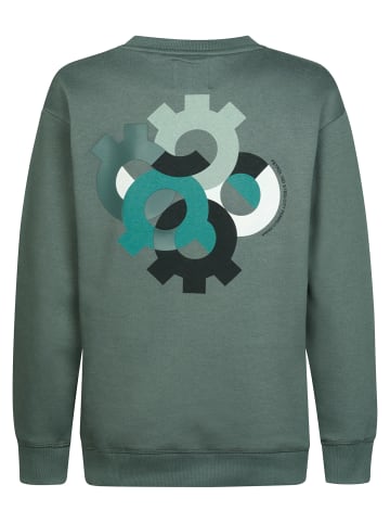 Petrol Industries Lockeres Sweatshirt mit Print Ironbrook in Grün