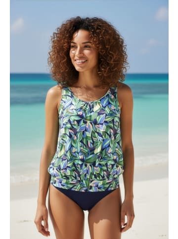 s.Oliver Tankini-Top in grün-blau bedruckt