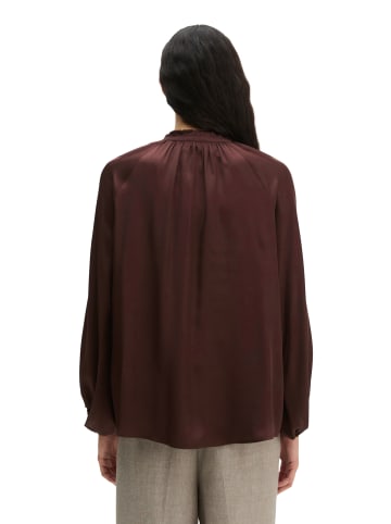 Marc O'Polo Satin-Boho-Bluse relaxed in Black Cherry