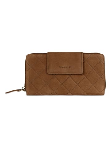 Bugatti Fabia Geldbörse RFID Schutz Leder 18 cm cognac