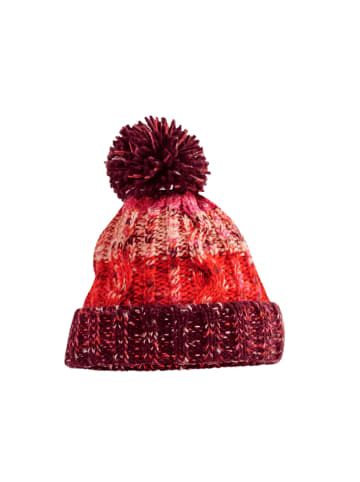 Yuhu Unisex Strickmütze mit Fleecefutter und Bommel für Damen & Herren in Rot