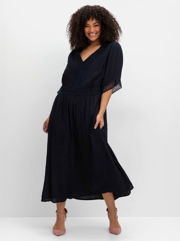 sheego Maxikleid in tiefblau
