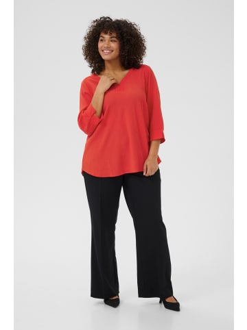 KAFFE curve Langarm-Bluse KClunda Regular fit in True Red