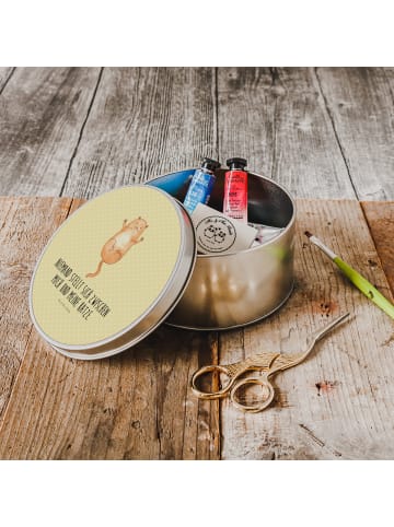 Mr. & Mrs. Panda zuckerdose Katze Umarmen mit Spruch in Gelb Pastell