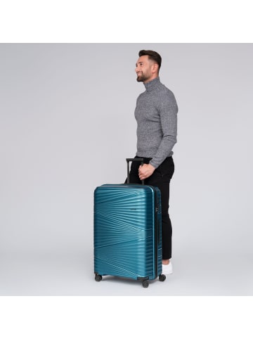 Pactastic Collection 02 THE LARGE 4 Rollen Trolley 77 cm turquoise metallic 2