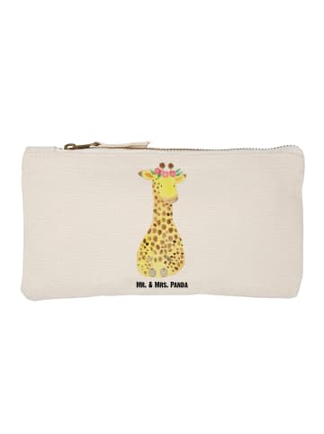 Mr. & Mrs. Panda Schminktasche Giraffe Blumenkranz ohne Spruch in Weiß