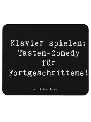Mr. & Mrs. Panda Mouse Pad Spruch Klavier Tasten mit Spruch in Schwarz