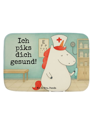 Mr. & Mrs. Panda Badezimmerteppich Einhorn Krankenschwester Desi... in Weiß