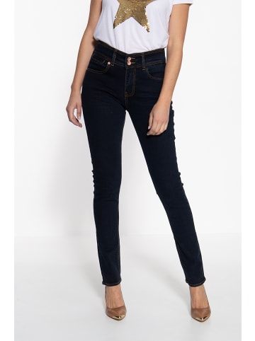 ATT Jeans ATT Jeans Slim Fit Jeans mit kontrastierdenden Absteppungen Chloe in dunkelblau