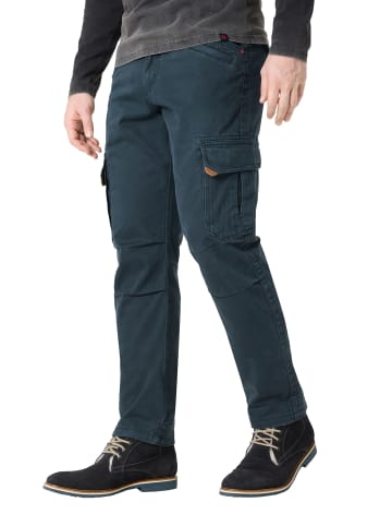 Timezone Cargohose Regular Fit Taschen Baumwolle Reißverschluss in Blau