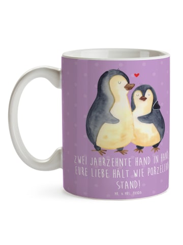 Mr. & Mrs. Panda Tasse 20. Hochzeitstag Porzellanhochzeit mit Sp... in Lavendeltraum