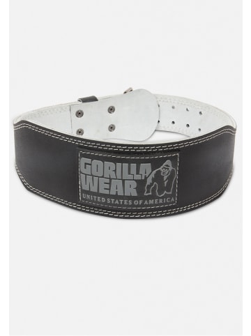 Gorilla Gewichthebergürtel - Leder 4 Zoll - Schwarz/Grau