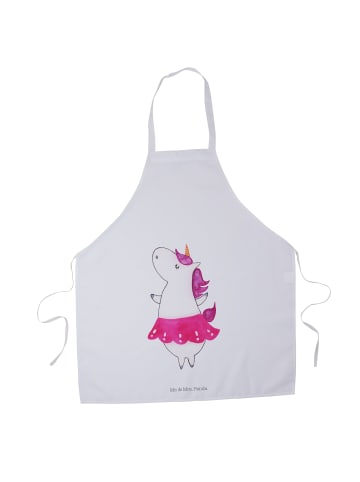 Mr. & Mrs. Panda Schürze Einhorn Ballerina ohne Spruch in Weiß