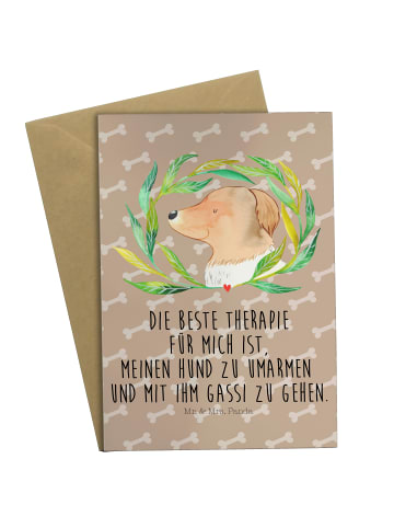 Mr. & Mrs. Panda Grußkarte Hund Blumen mit Spruch in Hundeglück
