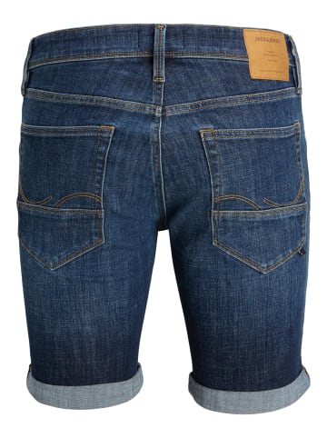Jack & Jones Knielange Jeans Shorts Übergröße JJRICK JJFOX in Dunkelblau
