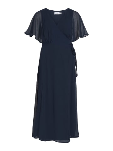 Vila Elegantes Wickelkleid mit Gürtel Maxi Long Dress VIRILLA in Blau-2