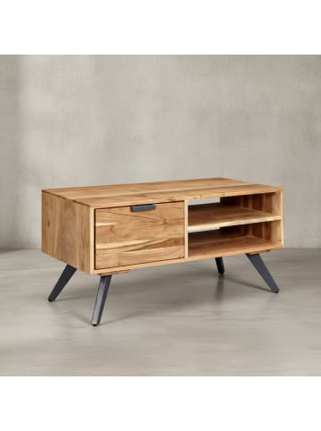 KADIMA DESIGN Couchtisch | Akazie, 95x45x45cm, Schublade, Massiv