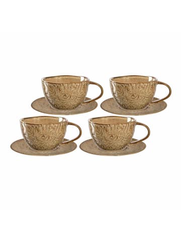 LEONARDO 4er Set Cappuccinotassen Matera 180 ml in Beige