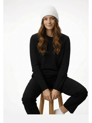 Yuhu Beanie aus Polyester Unisex für Herbst und Winter in Weiß