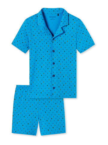 Schiesser Schlafanzug Pyjama Story in Blau