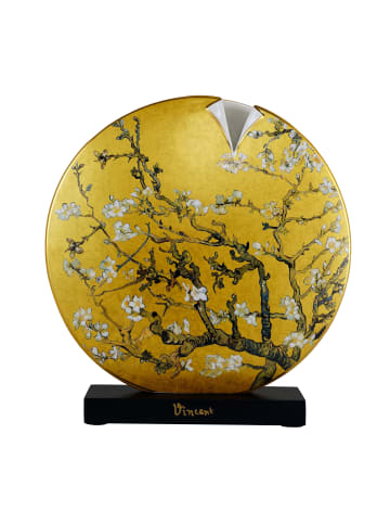 Goebel Vase " Vincent van Gogh - Mandelbaum gold " in Bunt