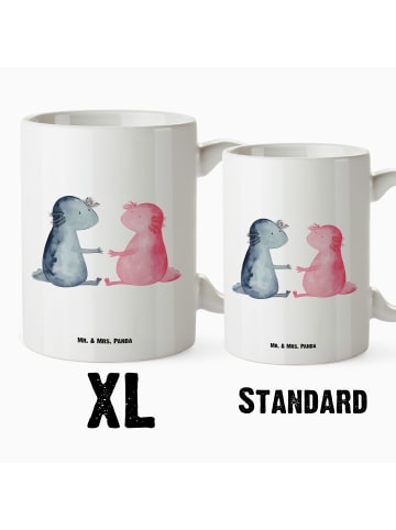 Mr. & Mrs. Panda XL Tasse Axolotl Liebe ohne Spruch in Weiß