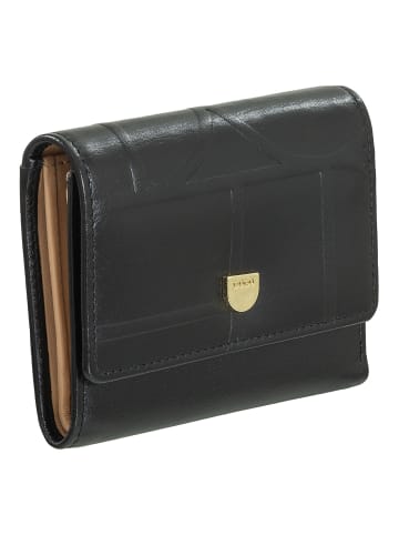 DuDu Up Geldbörse Leder 11 cm in black-nude