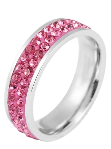 Adeliás Damen Ring aus Edelstahl in silber