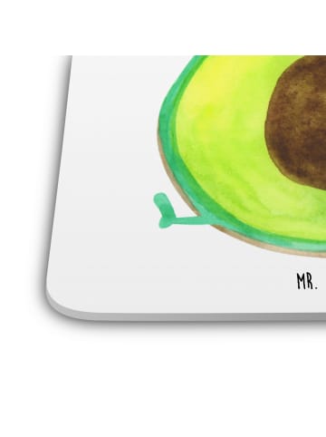 Mr. & Mrs. Panda Flaschenuntersetzer Avocado Glücklich ohne Spruch in Weiß