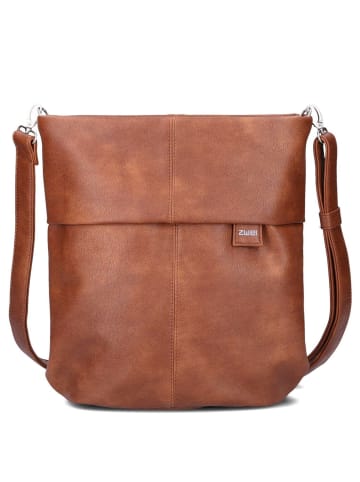Zwei Mademoiselle M12 - Schultertasche 32 cm (cord-mocca) in cognac