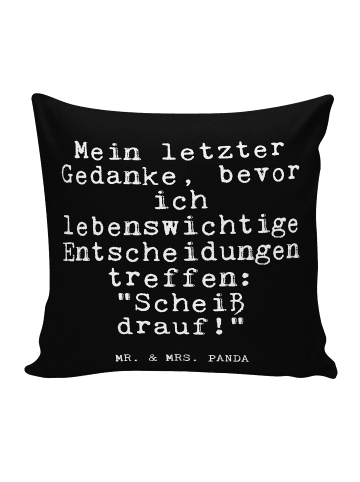 Mr. & Mrs. Panda Kuschelkissen Mein letzter Gedanke, bevor... mi... in Schwarz