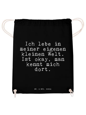 Mr. & Mrs. Panda Sportbeutel Ich lebe in meiner... mit Spruch in Schwarz