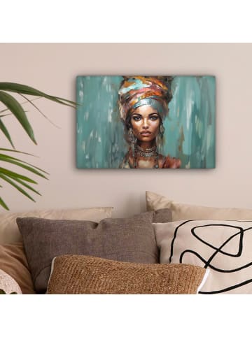 MuchoWow Leinwand Bilder Abstraktes Porträt