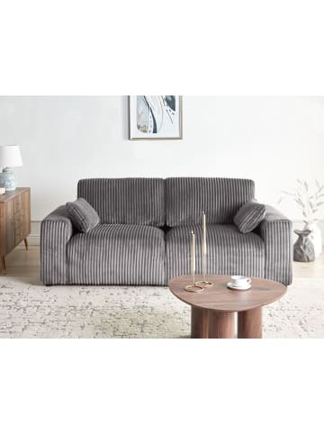 Beliani 3-Sitzer Sofa SANDORA in Grau/Schwarz - (W) 216 x (H) 87 x (L) 98 cm