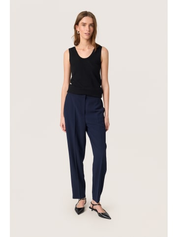 Soaked in Luxury Casual Hose SLCewtona Gerade Passform in Night Sky