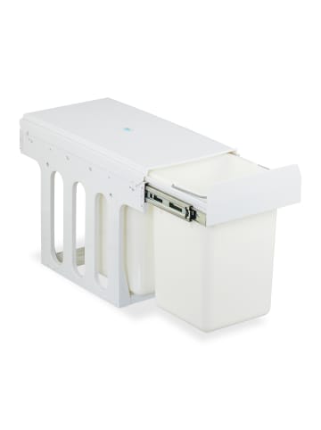 relaxdays Einbaumülleimer in Weiß - 2 x 8 L