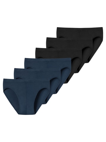 UNCOVER BY SCHIESSER Slip 6er Pack in Schwarz/Dunkelblau