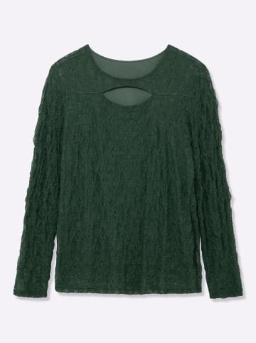 sheego by Joe Browns Spitzenshirt in moos