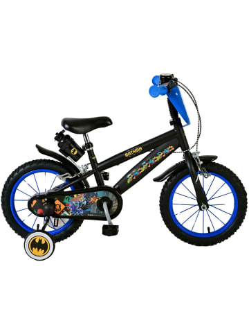 Volare Kinderfahrrad Batman für Jungen 14 Zoll Kinderrad in Schwarz Fahrrad 4 Jahre