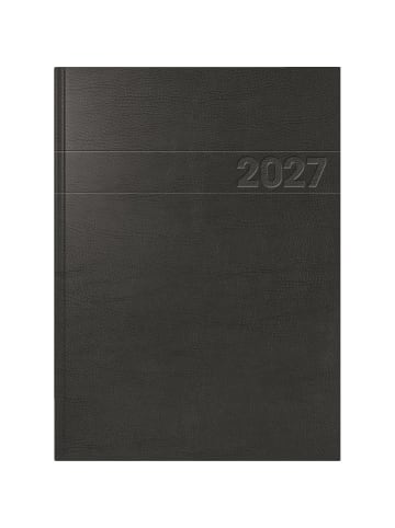 BRUNNEN Buchkalender 787 A4 1 Tag/Seite Schaumfolien-Einband schwarz 2027